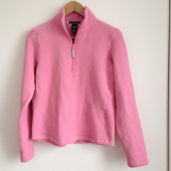 Gap - Bubblegum Pink Quarter Zip Fleece Pullover - Picture 8 of 10